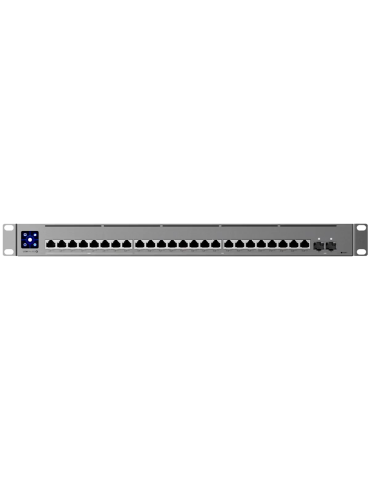 Мрежов превключвател Ubiquiti USW-Pro-XG-24-PoE-EU, 24x 10 GbE + 8x 2.5 GbE + 2x 25G SFP28, Layer 3, Rackmount 1U