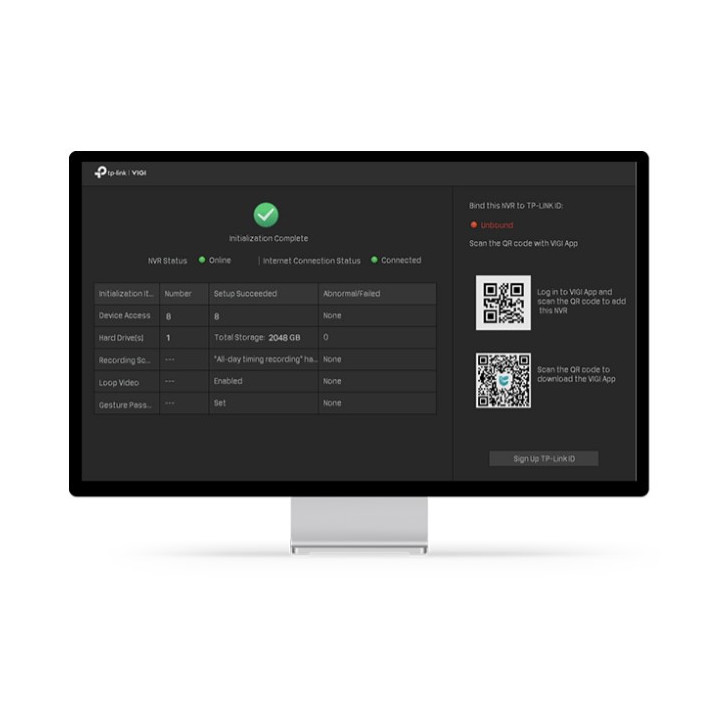 8-канално NVR записващо устройство TP-Link VIGI NVR1108H-W, 8-канален, H.265+, Двупосочно аудио, Smart Detection - 8