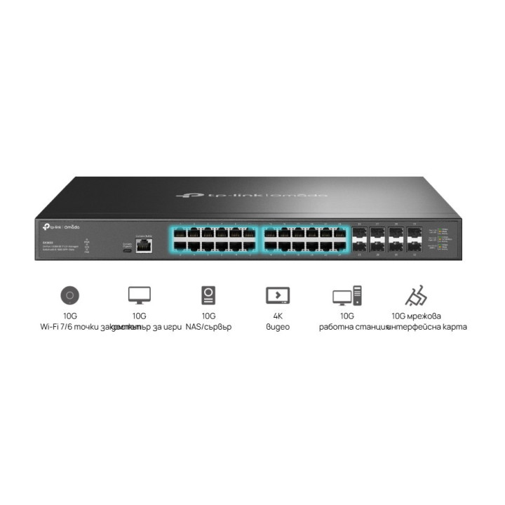 Управляем комутатор TP-Link Omada SX3832, 24×10G RJ45 + 8×10GE SFP+, L2+ управление - 7