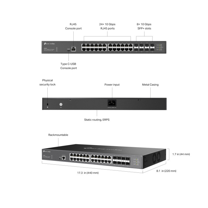 Управляем комутатор TP-Link Omada SX3832, 24×10G RJ45 + 8×10GE SFP+, L2+ управление - 10