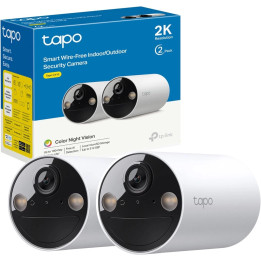 Интелигентна безжична охранителна камера TP-Link Tapo C410 (2-pack), 2K QHD, Indoor/Outdoor, IP65 - 1