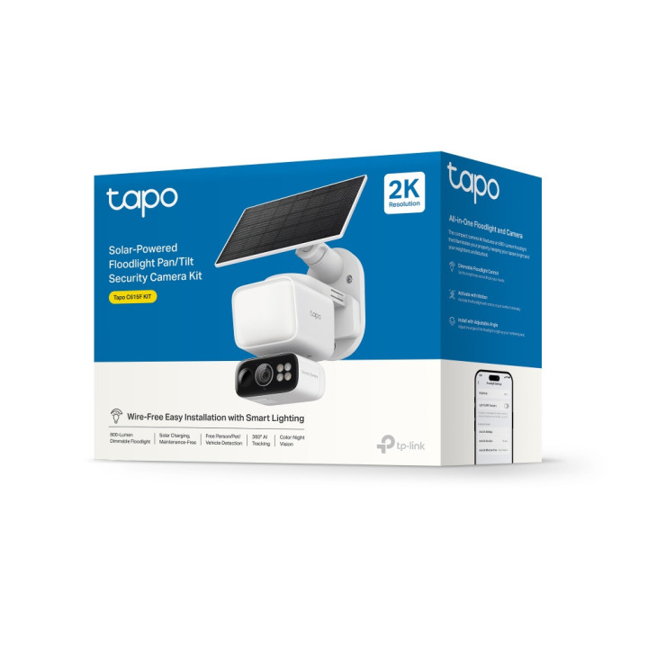 Охранителна камера TP-Link Tapo C615F KIT, 3MP, соларно захранване, Pan/Tilt, двупосочен аудио - 14