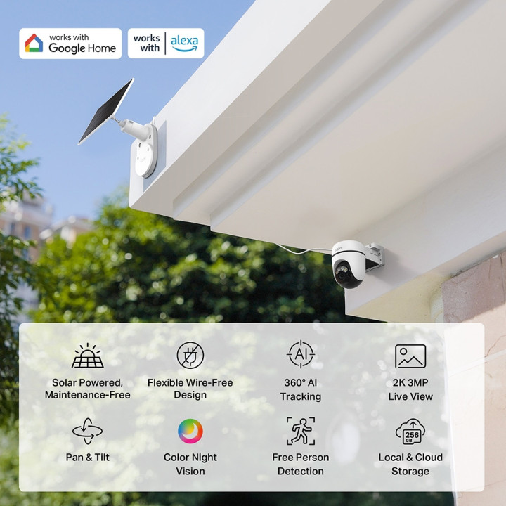 Безжична охранителна камера TP-Link Tapo C610 KIT, със слънчев панел - 4