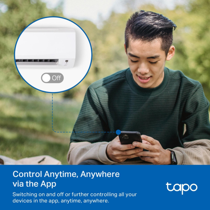 Интелигентен контролер IR и IoT Hub TP-Link Tapo H110 - управлява всички инфрачервени уреди в дома — климатици, телевизори, вент