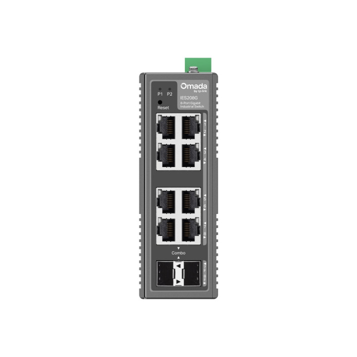 Управляем комутатор TP-Link Omada IES208G, 8-портов Gigabit, DIN-rail монтаж, redundant DC захранване - 4