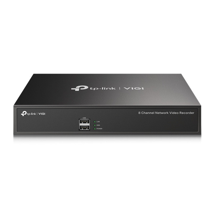NVR мрежов видеорегистратор TP-Link VIGI NVR1008H, 8-канален, 4MP, Жична, 12VDC - 1