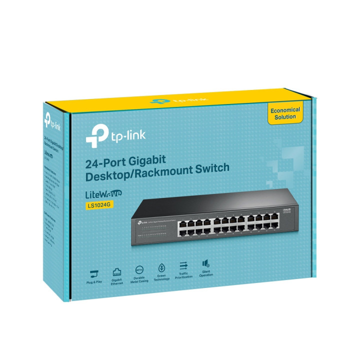 Мрежов комутатор TP-Link LS1024G, 24 порта Gigabit Ethernet - 12
