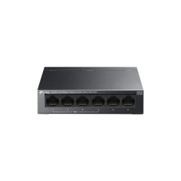Настолен комутатор TP-Link LS106P, 6 портова 10/100 Mbps с 4 PoE+ порт - 1