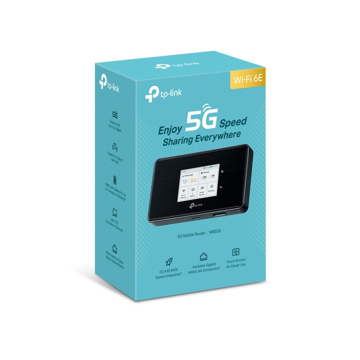 5G Wi-Fi рутер TP-Link M8550 AXE3600, 2.4" TFT Touch Screen, Dual Band 2.4GHz/5GHz, до 32 устройства - 12