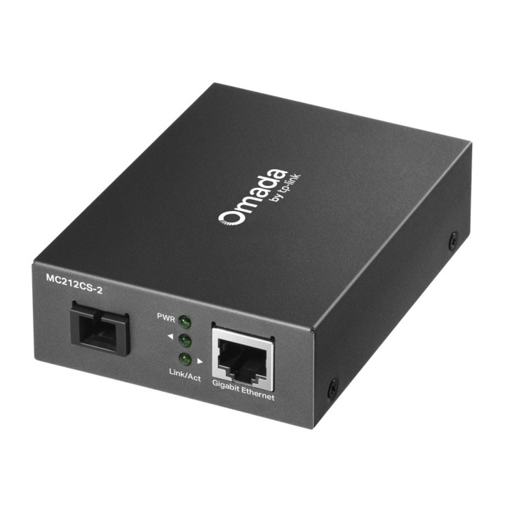 Медиен конвертор TP-Link Omada MC212CS-2, Гигабитов WDM, SC/UPC 1000M, 2km разширение - 1