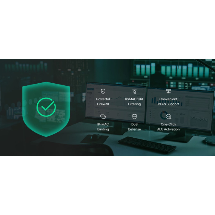 Мрежов рутер TP-LINK Omada ER605W, Wi-Fi AC1200, 4× Gigabit LAN, 2× Gigabit WAN - 8