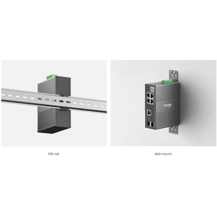 Мрежов комутатор TP-Link Omada IES206G, 6-портов гигабитов индустриален, управляем, DIN-rail монтаж - 8