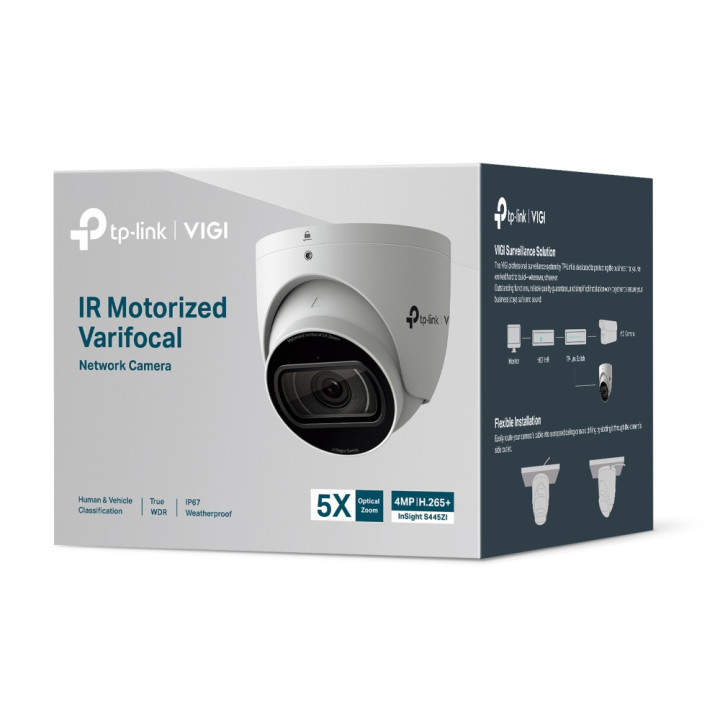 Мрежова камера TP-Link VIGI InSight S445ZI, 4MP IR моторизирана куполна Varifocal - 10