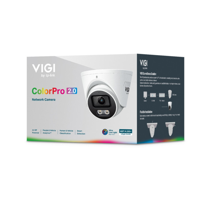 Мрежова камера TP-Link VIGI InSight S445S, 4MP, 2.8mm, куполна - 13