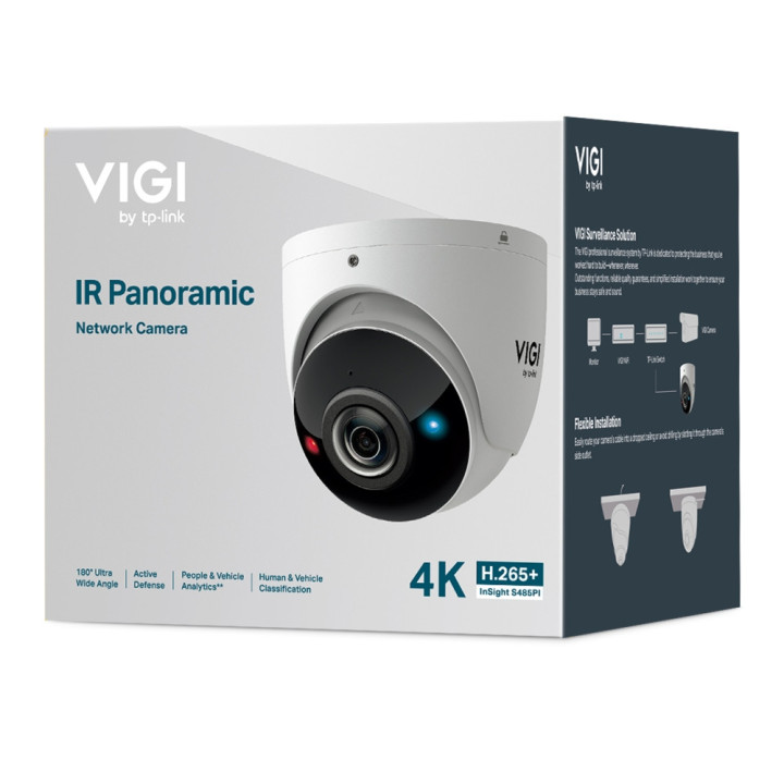 Мрежова камера TP-Link VIGI InSight S485PI, 8MP, IR нощно виждане, куполна, за външен монтаж - 12