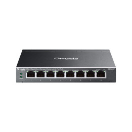 Мрежов комутатор TP-Link Omada ES208GP, 8× Gigabit PoE+ портa, Easy Managed - 1