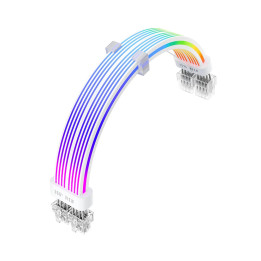 Удължителен кабел 1stPlayer Extension Modding Cable PCIe 6 2PIN Addressable RGB White - NC2-8P-WH