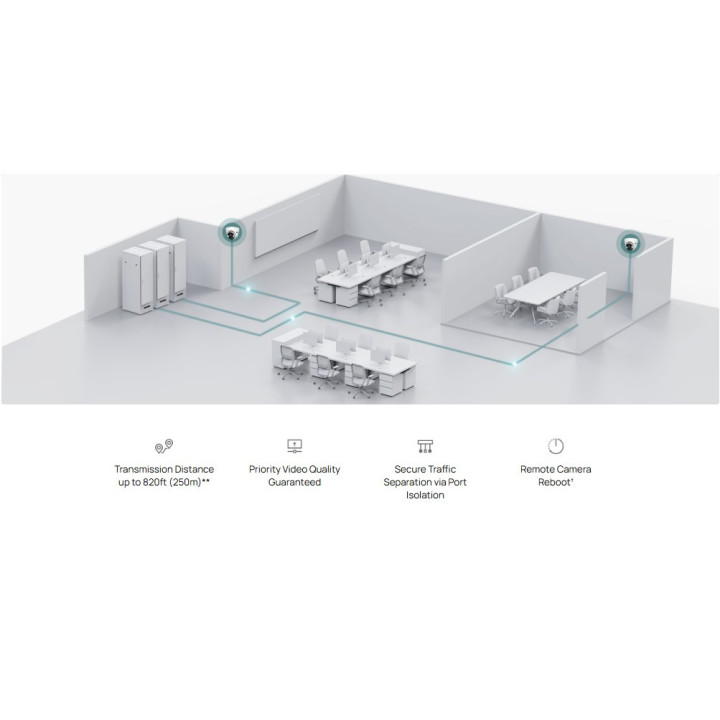 Мрежов комутатор TP-LINK Omada ES210GP, 10 портов Gigabit Easy Managed, 8× PoE+ -  - 4