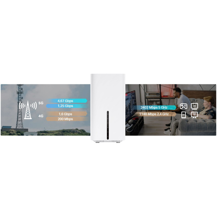 Безжичен рутер TP-LINK Archer NX600, Двубандов AX3600 2.5 Gigabit - 8