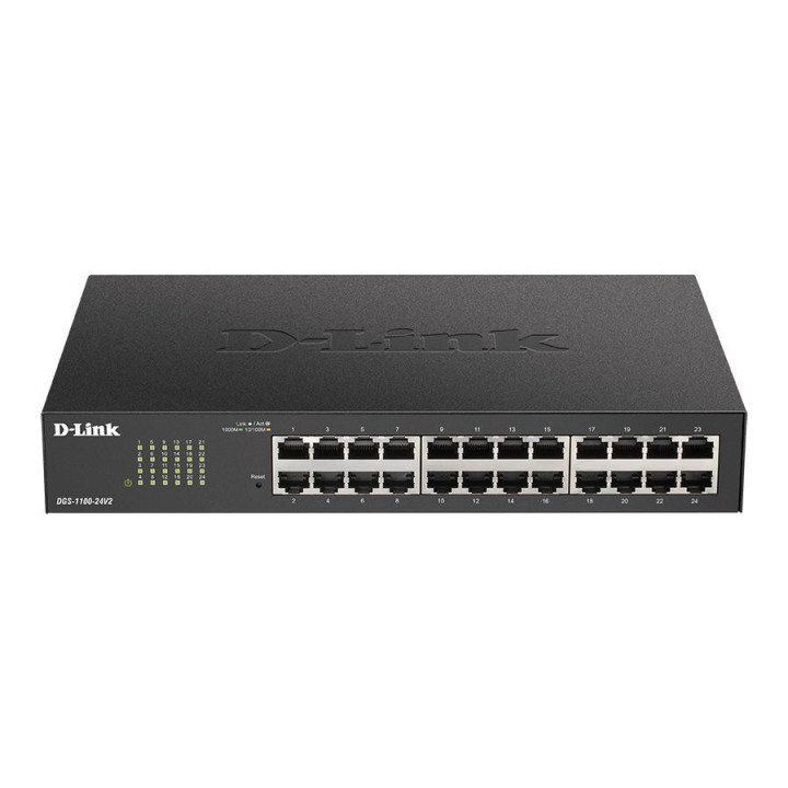 Суич D-Link DGS-1100-24V2, 24 портов Gigabit Smart управляем -DGS-1100-24V2/E - 1