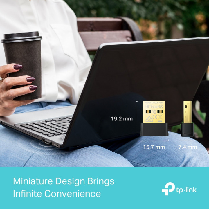 Безжичен USB адаптер TP-Link Archer TX10UB Nano, Wi-Fi 6 AX900, Bluetooth 5.3 - 6