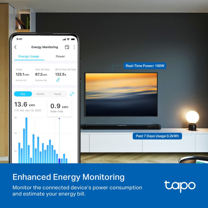 Wi-Fi Smart мини контакт TP-Link Tapo P110M - 4