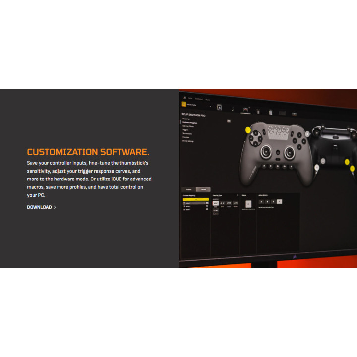 Геймпад SCUF Envision V2, с кабел, Hall Effect, черен, PC/Xbox Series X/S - 601-178-02-001-EU - 8
