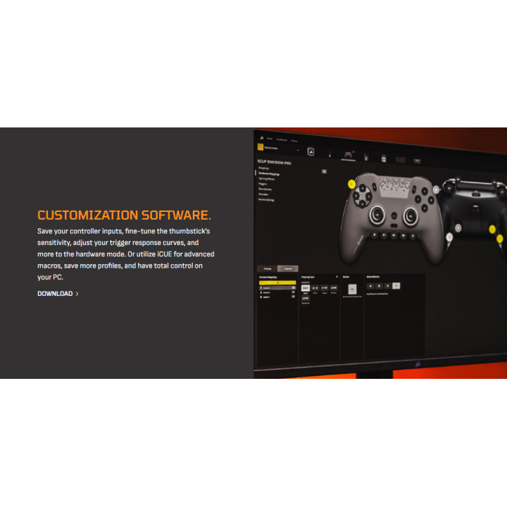 Безжична геймърска мишка SCUF Envision Pro V2, Hall Effect, Тъмно Сив - 601-178-04-102-EU - 13