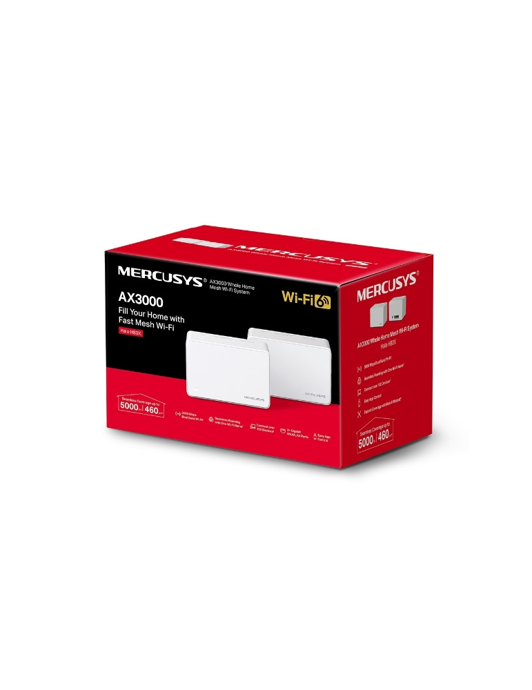 Безжична Wi-Fi Mesh система Mercusys Halo H80X 2-pack, AX3000, Wi-Fi 6 (IEEE 802.11ax/ac/n/a) - 8