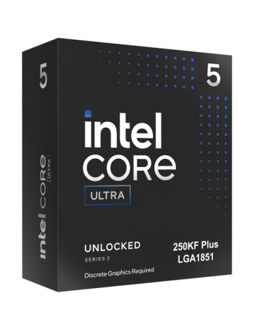 Процесор Intel Core Ultra 5 250KF Plus, 18 ядра, 5.30 GHz, 30MB Cache, LGA1851, 125W - BX80768250KF