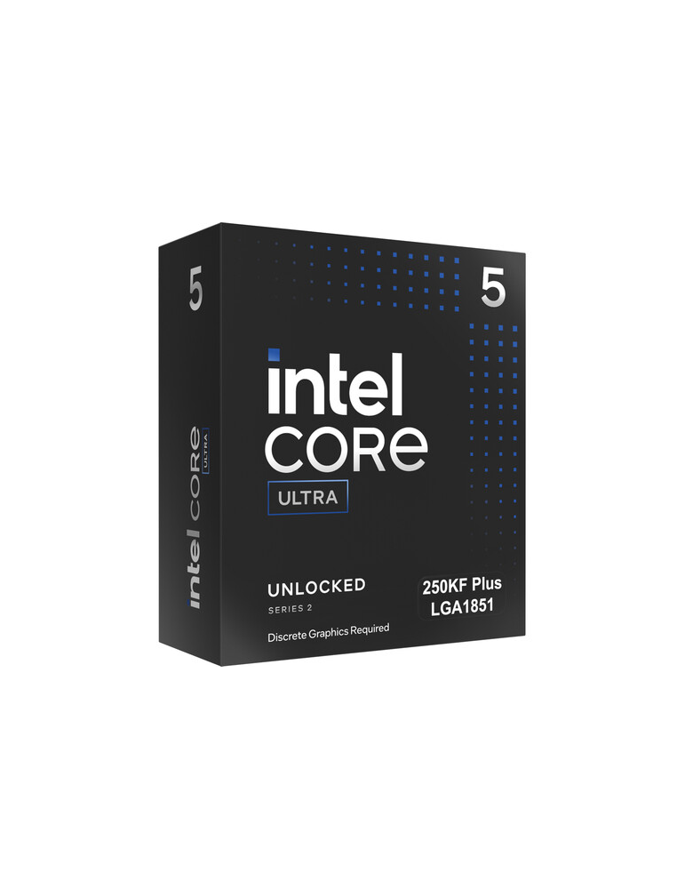 Процесор Intel Core Ultra 5 250KF Plus, 18 ядра, 5.30 GHz, 30MB Cache, LGA1851, 125W - BX80768250KF - 1