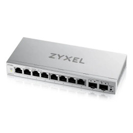 Суич ZyXEL GS-1200-10 V3, 8x1000Mbps PoE портове + 2x Gigabit Combo (SFP/RJ-45), Управляем - GS1200-10V3-EU0101F - 1