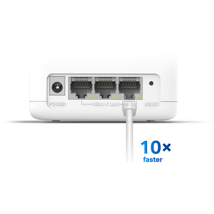 Безжична Wi-Fi 6 Mesh система Mercusys Halo H60X (3-pack), AX1500, 2× Gigabit LAN, вътрешни антени - 14