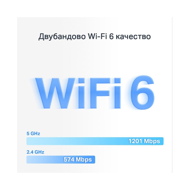 Безжична Wi-Fi 6 Mesh система Mercusys Halo H70X(2-pack), AX1800 - 4