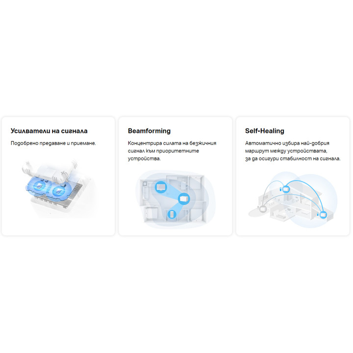 Безжична Wi-Fi 6 Mesh система Mercusys Halo H70X(2-pack), AX1800 - 12