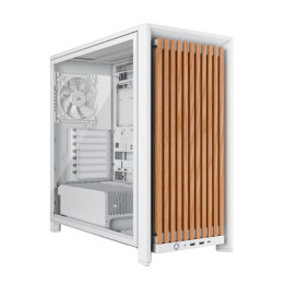Кутия за компютър Corsair Frame 4000D Airflow, Mid-Tower, White/Oak - CC-9011341-WW - 1