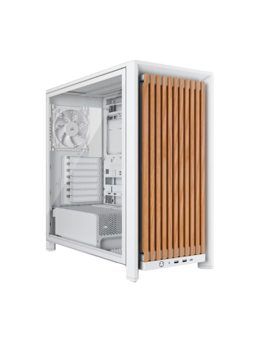Кутия за компютър Corsair Frame 4000D Airflow, Mid-Tower, White/Oak - CC-9011341-WW - 1