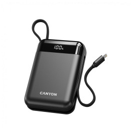 Външна батерия CANYON OnPower 204, 20000mAh, 22.5W бързо зареждане, вградени USB-C/Lightning кабели - CNS-CPB204B - 1