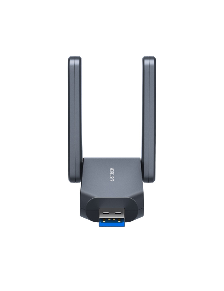 Wi-Fi адаптер Mercusys MA37BEH, USB 3.0, BE6500, 2 външни антени с висок коефициент на усилване - 11