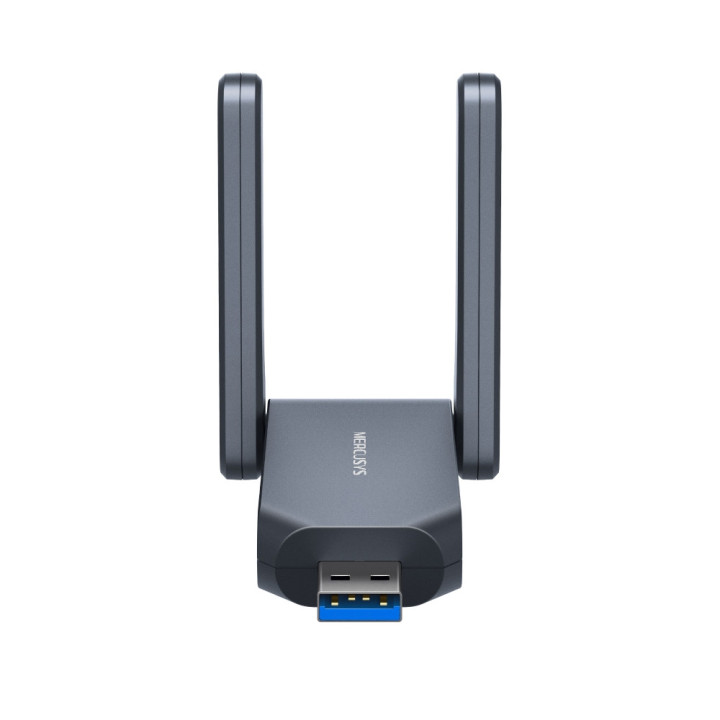 Wi-Fi адаптер Mercusys MA37BEH, USB 3.0, BE6500, 2 външни антени с висок коефициент на усилване - 11