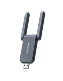 Wi-Fi адаптер Mercusys MA37BEH, USB 3.0, BE6500, 2 външни антени с висок коефициент на усилване - 12