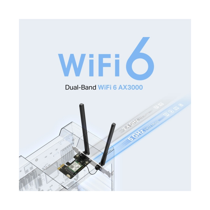 Безжичен адаптер Mercusys MA80XE, Wi-Fi 6 AX3000 - 3
