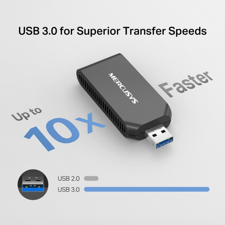 Безжичен USB адаптер Mercusys MA70XM, Wi-Fi 6 AX1800 - 6
