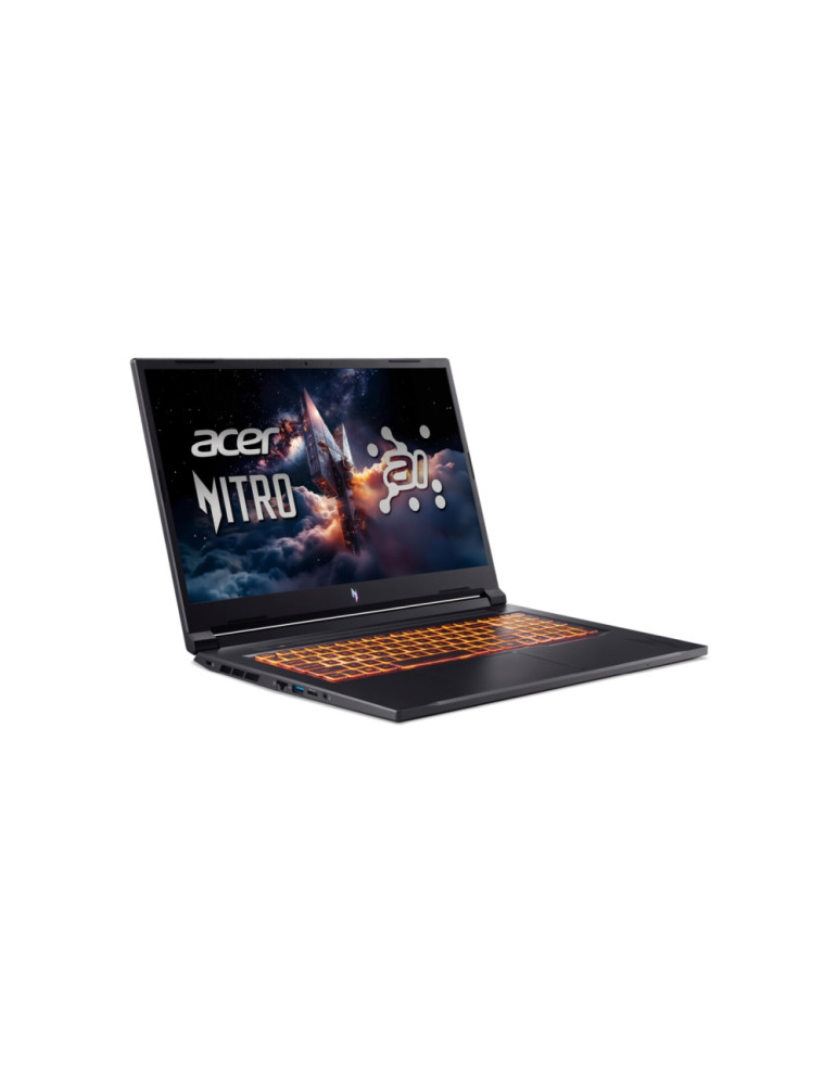 Лаптоп Acer Nitro V17 NG-ANV17-41-R14D, 17.3" FHD IPS 144Hz, AMD Ryzen 7 260, RTX 4050 6GB, 16GB DDR5, 1TB SSD, Win 11 Home с по