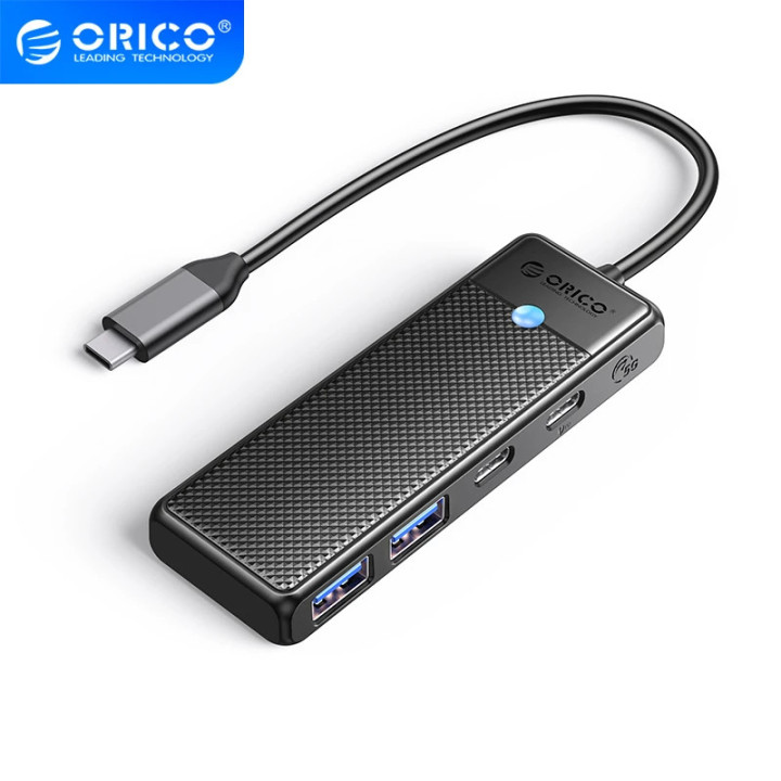 USB хъб Orico PAPW2AC-C3-05-BK, 2x USB 3.0 + 2x USB-C 3.1 - PAPW2AC-C3-05-BK-EP - 1