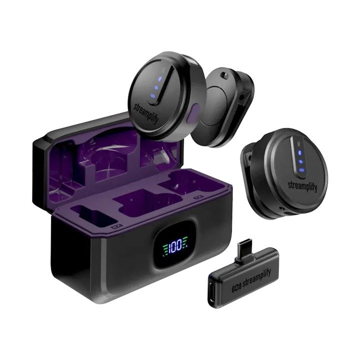 Безжична микрофонна система Streamplify MIC GO, USB-C, Динамичен, Омнидиректен, Професионална - SPML-MG1C051.11 - 1