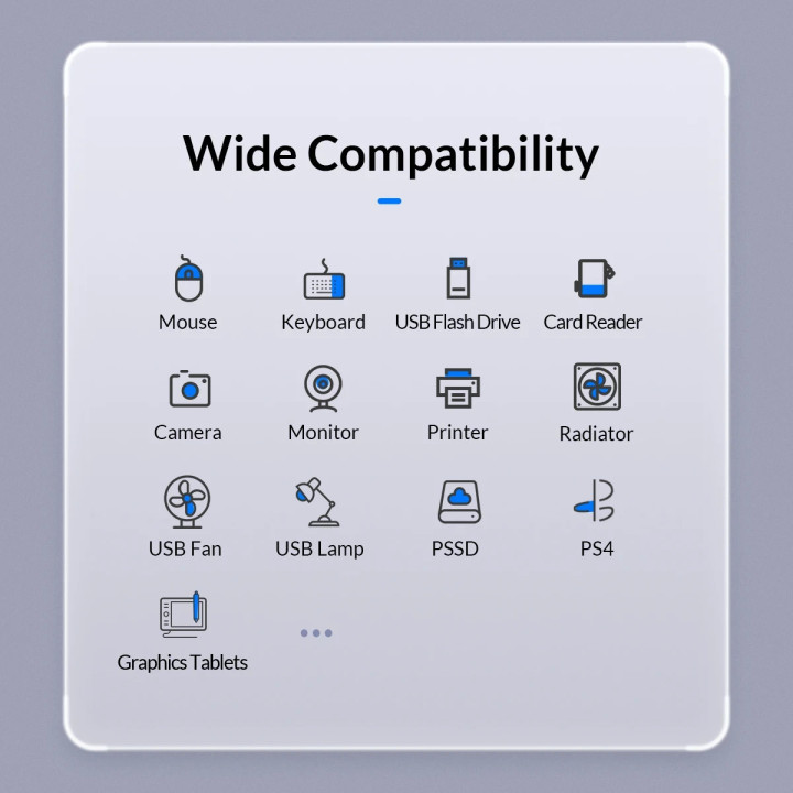 USB хъб Orico YS4-C3-03-WH, 4 порта USB 3.0, аудио/микрофон жак 3.5мм- YS4-C3-03-WH-BP - 15