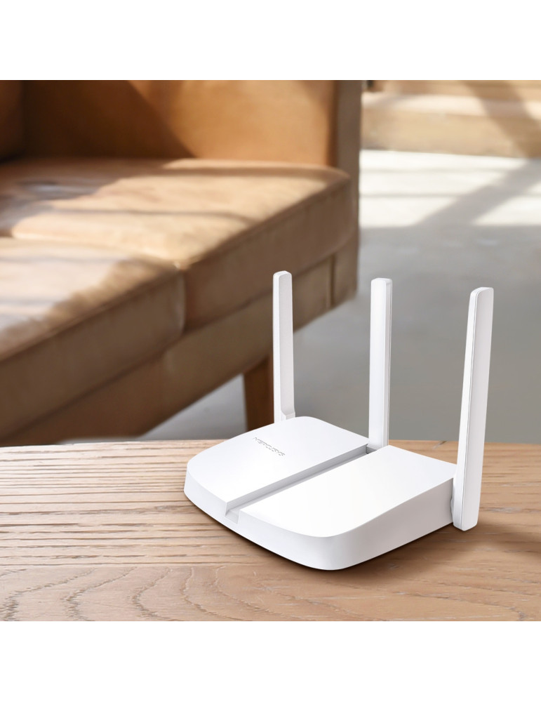 Безжичен рутер Mercusys MW306R, N 300 Mbps, 2.4GHz, 3 външни антени - 5