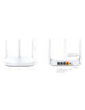Безжичен рутер Mercusys MW306R, N 300 Mbps, 2.4GHz, 3 външни антени - 6