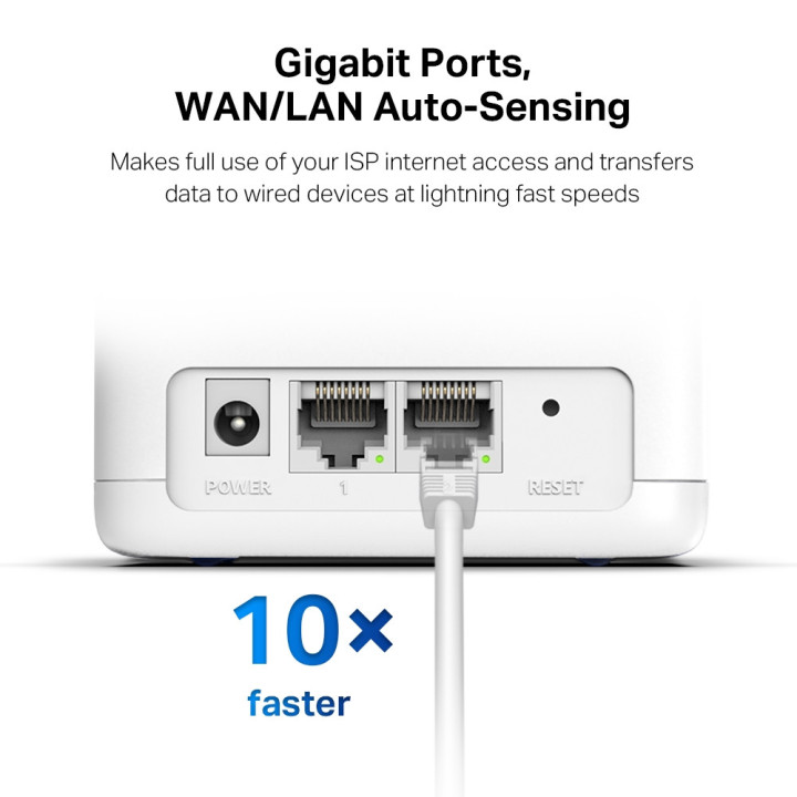 Безжична Wi-Fi Mesh система Mercusys Halo H30G(2-pack), AC1300, 2.4GHz, 400Mbps - 3
